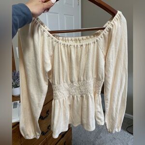 Cream Sweater Blouse